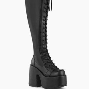 Demonia Knee High Boots CAMEL-300WC size 9